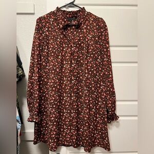 Vici Floral Long Sleeve Mini Dress